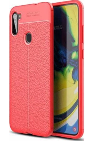 Galaxy A11 Kılıf Zore Niss Deri Desenli Silikon Kılıf