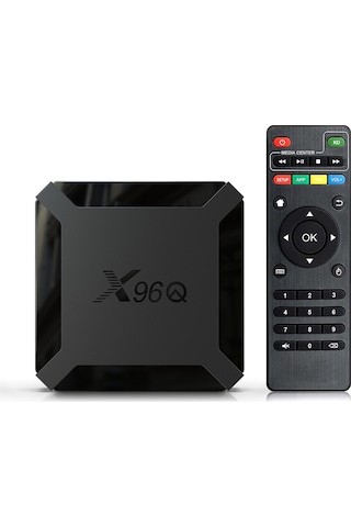 Lemestar X96q Android 10.0 Tv Kutusu, Allwinner H313 Çipi, 4k Ve 3d Oynatma Desteği, 2gb+16gb Hafıza, İngiliz Standardı, Siyah