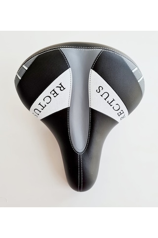Rectus Soft Geniş Yaylı Yumuşak ve Rahat Koltuk Bisiklet Selesi Siyah - Beyaz - Gri