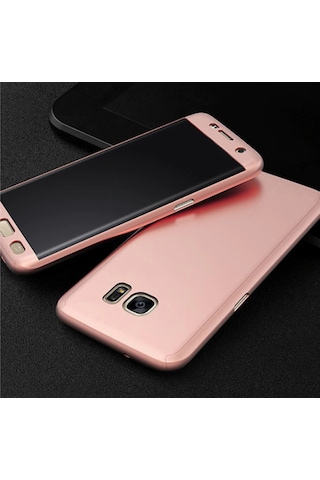 Samsung Uyumlu Galaxy S7 Edge Kamera Korumali 360 Tam Koruma Kilif 315635468 - Renk / Lacivert