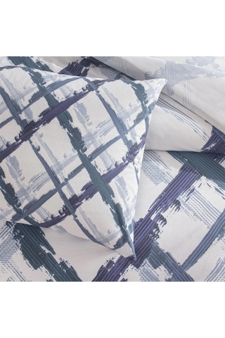 Taç Ranforce Çarşafı Lastikli Çift Kişilik Nevresim Takımı-briza Mavi MAVI