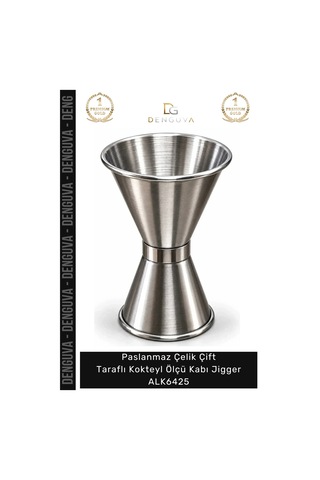 Jigger Bar Ekipmanı Mixology Paslanmaz Çelik Çift Taraflı Kokteyl Ölçü Kabı Jigger Alk6425 Çok Renkli