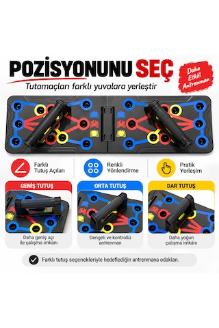 Katlanabilir Şınav Tahtası Çok Pozisyonlu Push Up Board Şınav Barı
