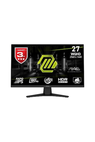 27 Mag 274qf, Gaming Monitör, Wqhd, 16:9, Flat, Rapid Ips, 180hz, 0.5ms Min. , Adaptive-sync