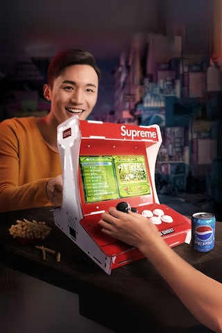 Supreme Çift Arcade Kol 10inç Çift Ekran 3000+ Oyunlu Retro Arcad