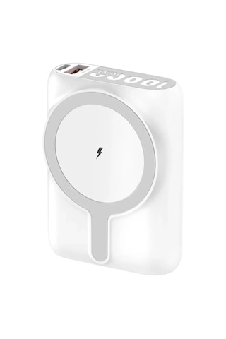 J31 10.000 Mah 20w Pd Magsafe Powerbank - Beyaz Açık Gri