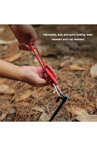 Springsun Alüminyum Nylon Tente Koruması: Hızlı Sabitleyici Kayar Bloklu 4mm Siyah Tekerlekli Çadır Rengi Ayarlayıcı Siyah