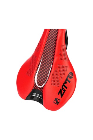 Moveevo Kırmızı Mtb Yol Bisikleti Saddle, Pu Deri Ultra Hafif Yumuşak Jant, Uzun Süreli Konforlu Sürüş İçin Metal+eva Konstrüksiyonlu Jant Kırmızı