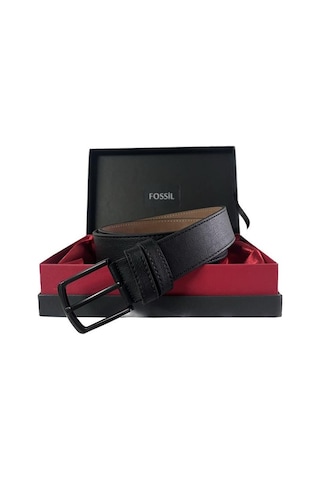 Fossil Siyah Suni Deri 4 Cm Erkek Kemeri-130cm Siyah
