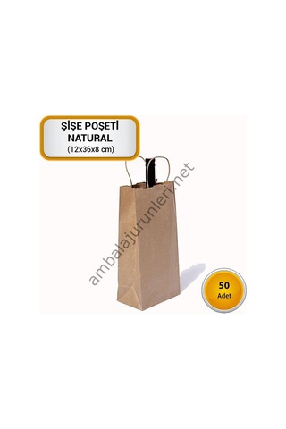 Şişe Poşeti Natural 12x36x7cm