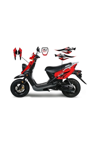 Yamaha Bws Sticker Seti Komple Yazı Redline Grafik Kırmızı