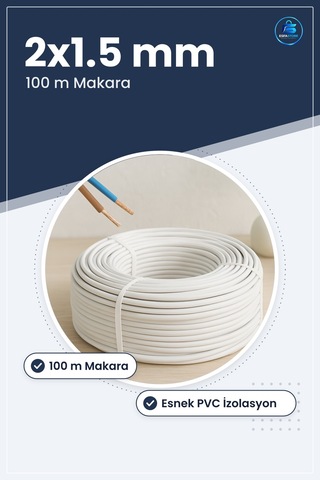 Elektrik Tesisat Kablosu 2x1.5 Mm Ttr Cca Bakır Kaplı Alüminyum 1