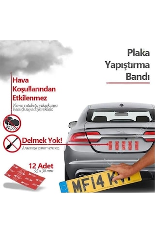 3m Plaka Yapıştırma Bandı, 12 Adet Otomobil Motosiklet Kamyon Plaka Yapıştırma, Bant
