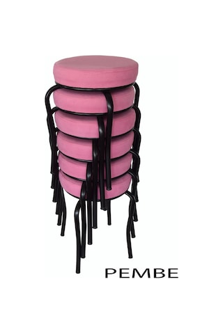 Tabure(Siyah Ayaklı) (6 Adet) - Mutfak Balkon Tabur...