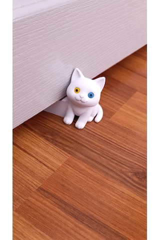 Kapı Stoperi / Dekoratif & Kaymaz Taban / Kedi Figürlü / Kapı Tutacağı