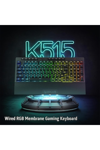 Redragon K515 Pro Shiva Rgb Kablosuz Membranlı Türkçe Oyun Klavyesi, 98 Tuşlu Mekanik Hissi Klavye Ve Smooth Lineer Switch,makro Ve Multimedya Tuşları, Çıkarılabilir Bilek Dayağı, Yazılım Destekli