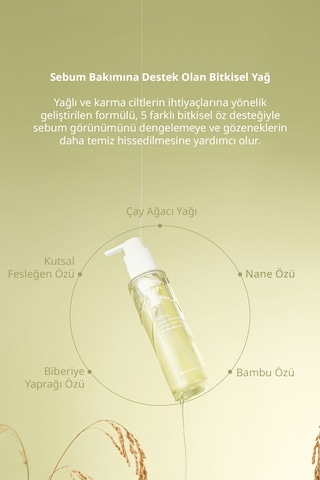 Midha Rice Bran & Tea Tree Sebum Dengeleyen Arındırıcı Makyaj Temizleme Yağı 150 ML
