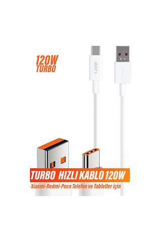 Xiaomi-redmi Uyumlu Turbo Hızlı Şarj Kablosu 120w 67w 33w Turbo Hızlı Şarj Cihazlar