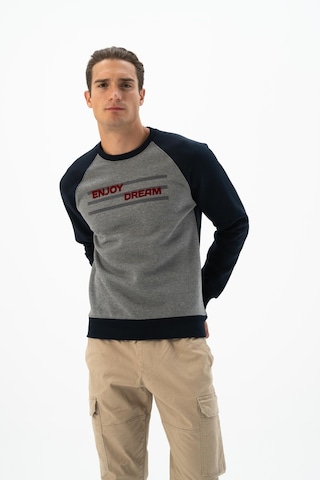 Arma Erkek Büyük Beden Bisiklet Yaka Sweatshirt K24124884401 Gri