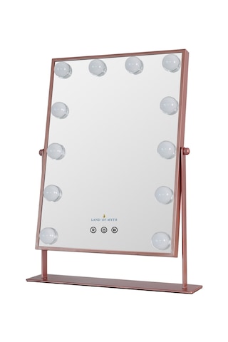 Land Of Myth LOM2087 Hollywood 3 Renk Led Makyaj Aynası Gold