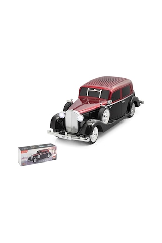 Ws1934 Bluetooth Hoparlör Fm Radyo 10w Tws Usb Tf Led Klasik Araba Tasarımlı - Bordo
