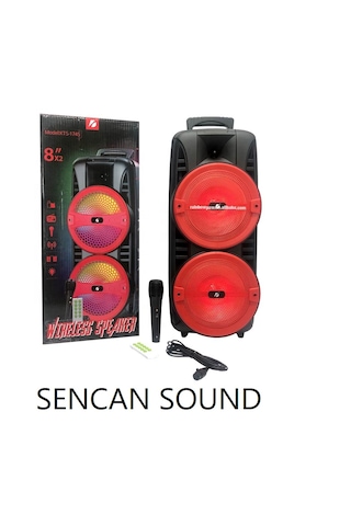 Torima Bluetooth Hoparlör Mikrofonlu 8 Inc Kablosuz Hoparlör Kts-1745 Siyah - Sencan Sound