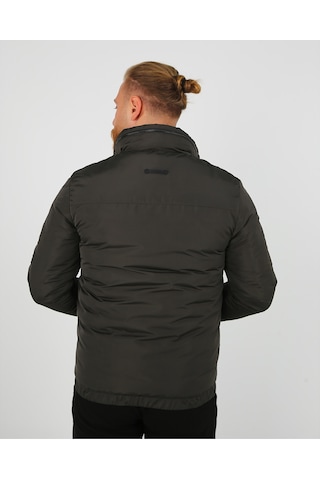 Erkek Gizli Kapüşonlu Mont Kaban Haki 58