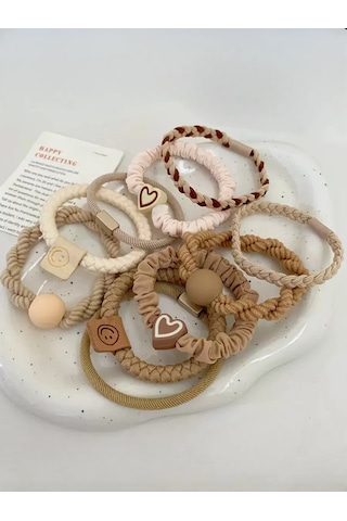 Mını Shop Msk Saç Lastiği, 10'lu Set 257344155 Koyu Bej