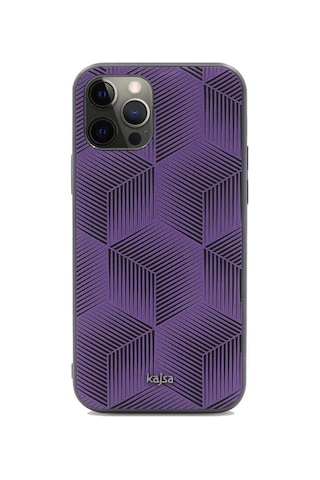 Kajsa Apple Uyumlu iPhone 12 Pro Max Kılıf Kajsa Splendid Serisi 3D Cube Kapak ZORE-219010