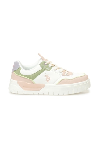 U.s. Polo Assn. Candy 5fx Bej Kadın Sneaker 000000000101946942 Bej-beyaz-yesıl Bej - Yeşil