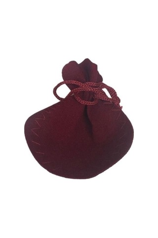 Bordo Kadife Kese Boy 12x10cm Hıdırellez Takı Altın İçin 1 Adet