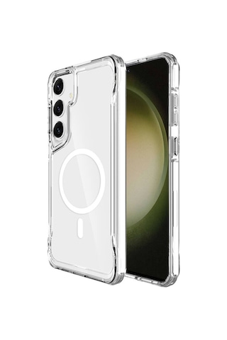 Zore Galaxy Uyumlu S24 Plus Kılıf Msra Magsafe Şarj Özellikli T-max Magsafe Kapak-renksiz Renksiz
