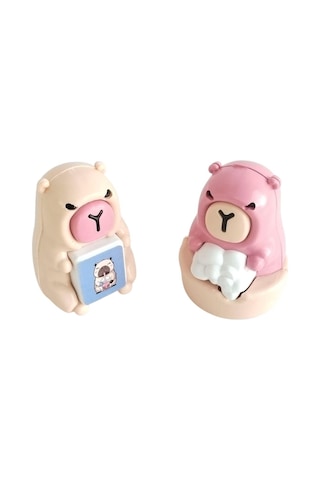 Standlı Capybara İkili Figür Oyuncak