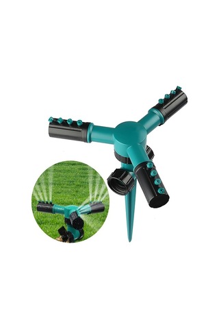 360 Döner 3 Kollu Otomatik Bahçe Fıskiyesi 0639 Mavi