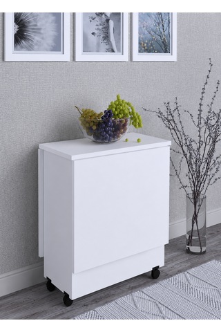 Braun Yemek Masası Çok Amaçlı Açılır Katlanır Beyaz