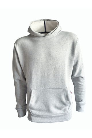 Coupon Kapüşonlu Sweatshirt - Gri Melanj Gri Melanj