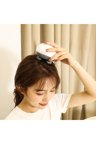 Samdoo Mini Elektrikli Saç Derisi Masaj Cihazı - 4 Başlı, 3 Seviye, Su Geçirmez, Ev/pet Kullanıma Uygun, Şarjlı, Stres Giderici, Kan Akışını Artırır Yeşil Yeşil