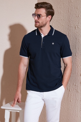 Buratti % 100 Pamuk Düğmeli Regular Fit Erkek Polo Yaka T Shirt 5902118 Lacivert