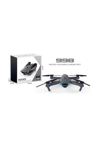 998 Pro Drone Uzaktan Kumandalı Kameralı Quadcopter Katlanabilir Mini Işıklı Drone