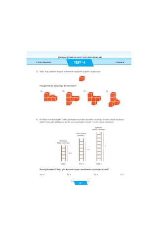 3. Sınıf Zihin Çalıştıran Eğlenceli Kanguru Matematik Soruları