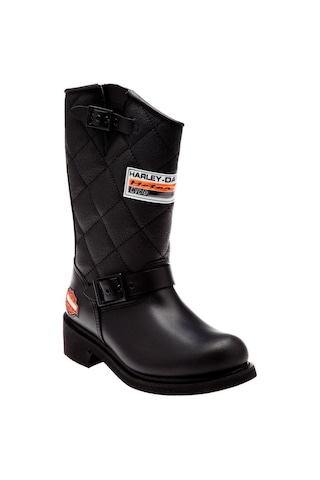 Harley Davidson Laconia 644 Black Deri Kadın Çizme Siyah