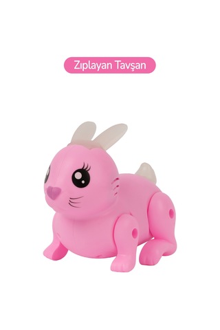 Müzikli Ve Işıklı Hareketli Zıp Zıp Tavşan Pembe Lzh-99777-1