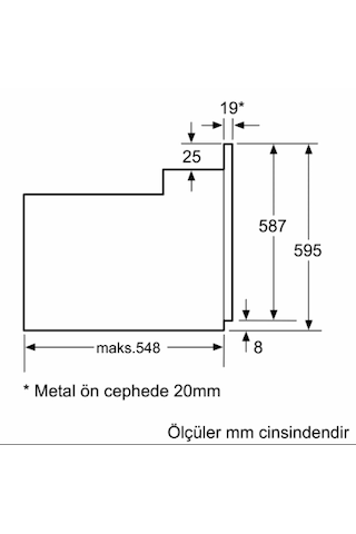 Bosch Serie 2 HBF011BV1T 71 LT Ankastre Fırın