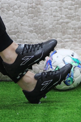 Lig Mergen Pro Krp Çim Saha Halı Saha Krampon Futbol Ayakkabı Megen-krp-10-siyah Siyah