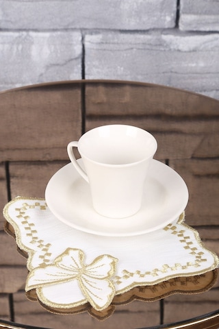 Kelebek Gold Linen Keten Kumaş 6'lı Kahve Yanı Kokteyl Sunum