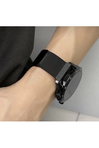 Huawei Watch 3 4 Buds Gt2 Gt2e Gt2 Pro Gt3 Se Elite Gt3 Pro Gt4 46mm Uyumlu Mıknatıslı Metal Hasır Kordon