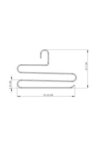 Rose Dolap İçi 3 Katlı Pantolon Elbise, Şal, Eşarp, Askısı, Gardrop Askılığı - Metal Paslanmaz Rose