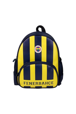 Lisanslı Sarı Lacivert Orijinal Suni Deri Anaokulu Çantası Çok Renkli