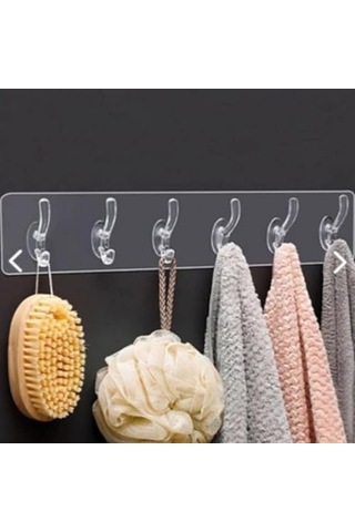 Li Şeffaf Süper Yapışkan Askı Banyo Mutfak Düzenleyici Askı Kendinden Yapışkanlı Çok Renkli