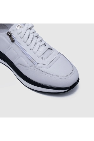 Togo Erkek Beyaz Açma Hakiki Deri Spor Sneaker Ayakkabı Tg052286 001 - Beyaz